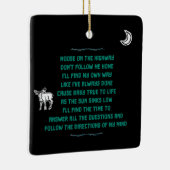 Moose on a Highway Texte Ornament (Rechts)