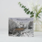 Moose on Snowy Oxbow: New Hampshire Postcard Postkarte (Stehend Vorderseite)