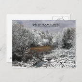 Moose on Snowy Oxbow: New Hampshire Postcard Postkarte (Vorne/Hinten)