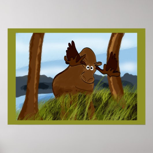 Moose Painting Poster (Vorne)