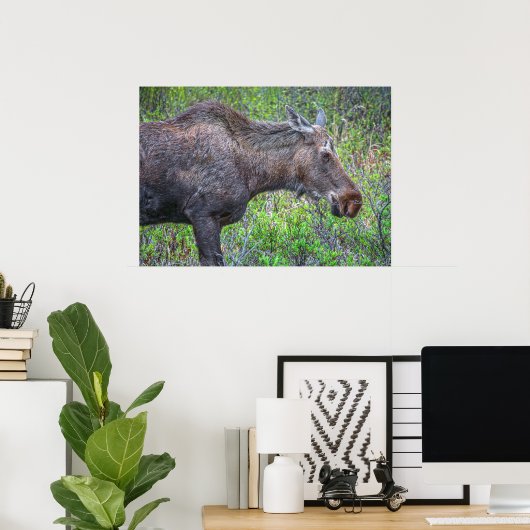 Moose Portrait Poster (Heimbüro)