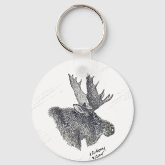Moose Portrait Schlüsselanhänger