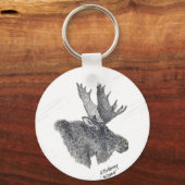 Moose Portrait Schlüsselanhänger (Vorderseite)