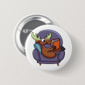 Moose reading a book wir haben Sofa Choose back co Button (Vorne & Hinten)