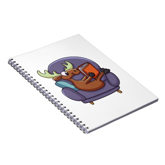 Moose reading a book wir haben Sofa Choose back co Notizblock (Rechte Seite)