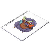 Moose reading a book wir haben Sofa Choose back co Notizblock (Linke Seite)