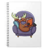 Moose reading a book wir haben Sofa Choose back co Notizblock (Vorderseite)