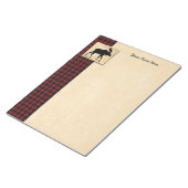 Moose Red Black Karo Border Notizblock (angewinkelt)