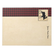 Moose Red Black Karo Border