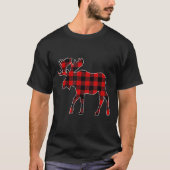 Moose Red Buffalo Kariert Matching Pajama Family G T-Shirt (Vorderseite)