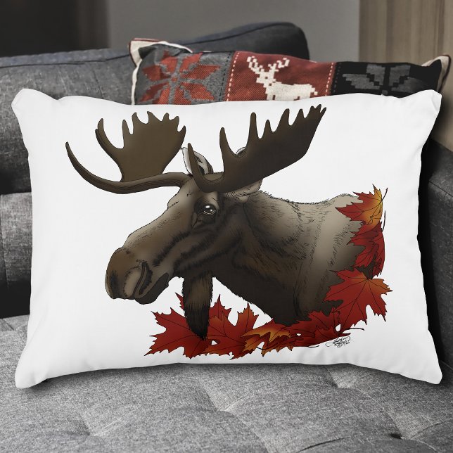 Moose Red Maple Blätter Dekokissen (Von Creator hochgeladen)