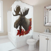 Moose Red Maple Blätter Duschvorhang (Beispiel)