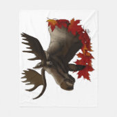 Moose Red Maple Blätter Fleecedecke (Vorderseite)