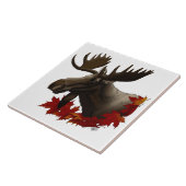 Moose Red Maple Blätter Fliese (Seite)