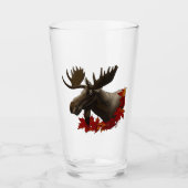 Moose Red Maple Blätter Glas (Vorderseite)