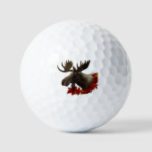 Moose Red Maple Blätter Golfball (Vorderseite)