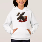 Moose Red Maple Blätter Hoodie (Vorderseite)