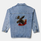 Moose Red Maple Blätter Jeansjacke (Rückseite)