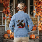 Moose Red Maple Blätter Jeansjacke