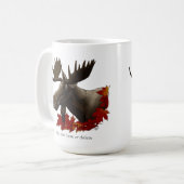 Moose Red Maple Blätter Kaffeetasse (Vorderseite Links)