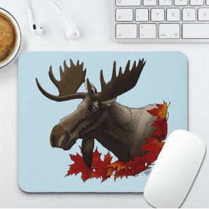 Moose Red Maple Blätter Mousepad