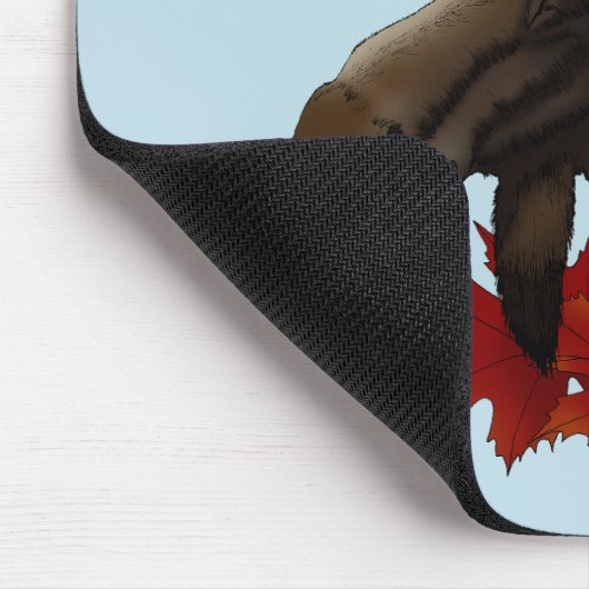 Moose Red Maple Blätter Mousepad (Ecke)