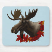 Moose Red Maple Blätter Mousepad (Vorne)