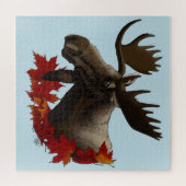 Moose Red Maple Blätter Puzzle (Horizontal)