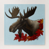 Moose Red Maple Blätter Puzzle (Vertikal)
