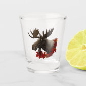Moose Red Maple Blätter Schnapsglas (Vorderseite)