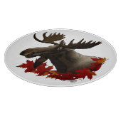 Moose Red Maple Blätter Schneidebrett (Ecke)