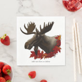 Moose Red Maple Blätter Serviette (Beispiel)