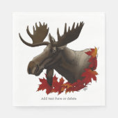 Moose Red Maple Blätter Serviette (Vorderseite)
