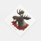 Moose Red Maple Blätter Serviette (Ecke)