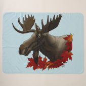 Moose Red Maple Blätter Sherpadecke (Vorderseite (Horizontal))