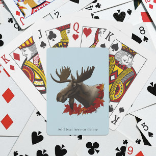 Moose Red Maple Blätter Spielkarten