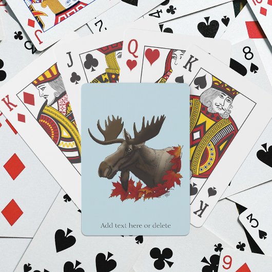 Moose Red Maple Blätter Spielkarten