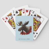 Moose Red Maple Blätter Spielkarten (Rückseite)