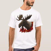 Moose Red Maple Blätter T-Shirt (Vorderseite)
