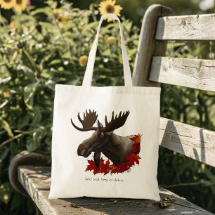 Moose Red Maple Blätter Tragetasche