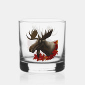 Moose Red Maple Blätter Whiskyglas (Vorderseite)