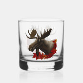 Moose Red Maple Blätter Whiskyglas (Rückseite)