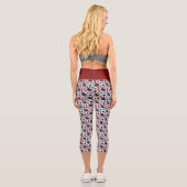 Moose Red Maple Leaves  Capri Leggings (Rückseite)