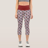 Moose Red Maple Leaves  Capri Leggings (Vorderseite)