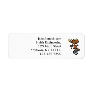 Moose riding unicycle Choose Background  