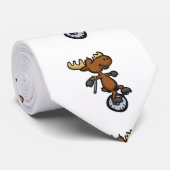 Moose riding unicycle Choose Background | Krawatte (Gerollt)