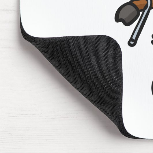 Moose riding unicycle Choose Background | Mousepad (Ecke)