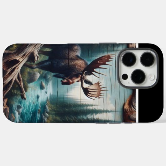 Moose River Scene Case-Mate iPhone Hülle (Rückseite (Horizontal))