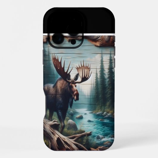 Moose River Scene iPhone Hülle (Rückseite)