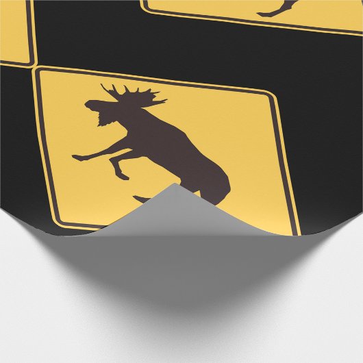 Moose Road Sign Geschenkpapier